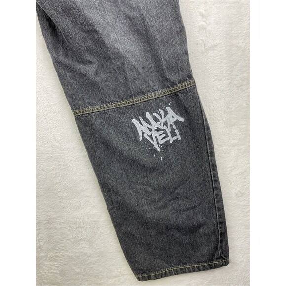 Vintage Y2K Makavelli Black Denim Jeans Mens sz 38x34 - Picture 6 of 9